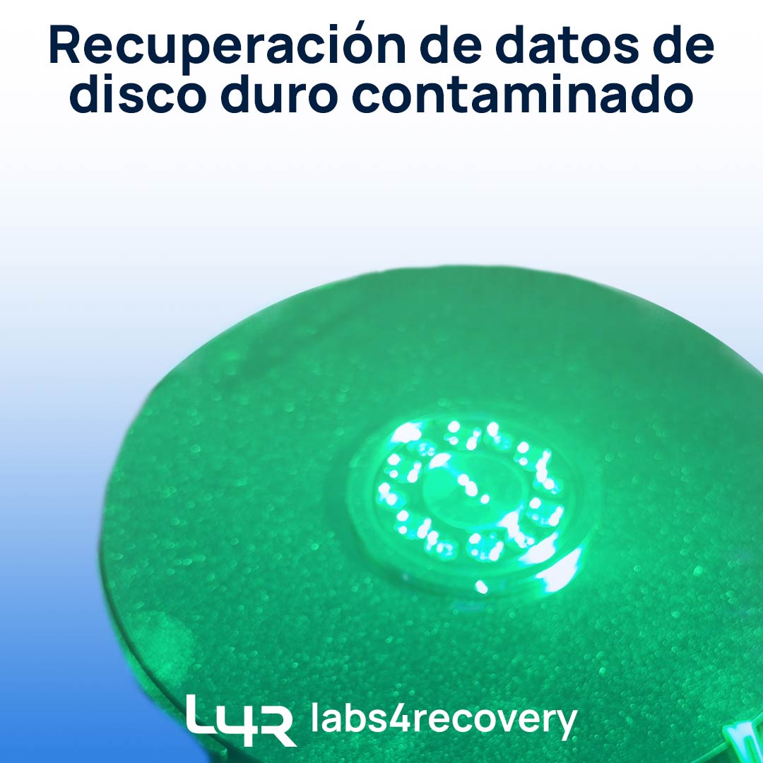 Recuperación de datos de disco duro contaminado
