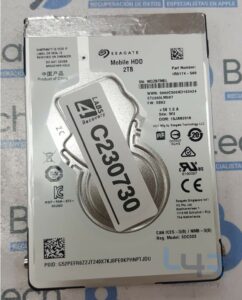 Recuperación de datos en disco duro SEAGATE 2Tb ST2000LM007