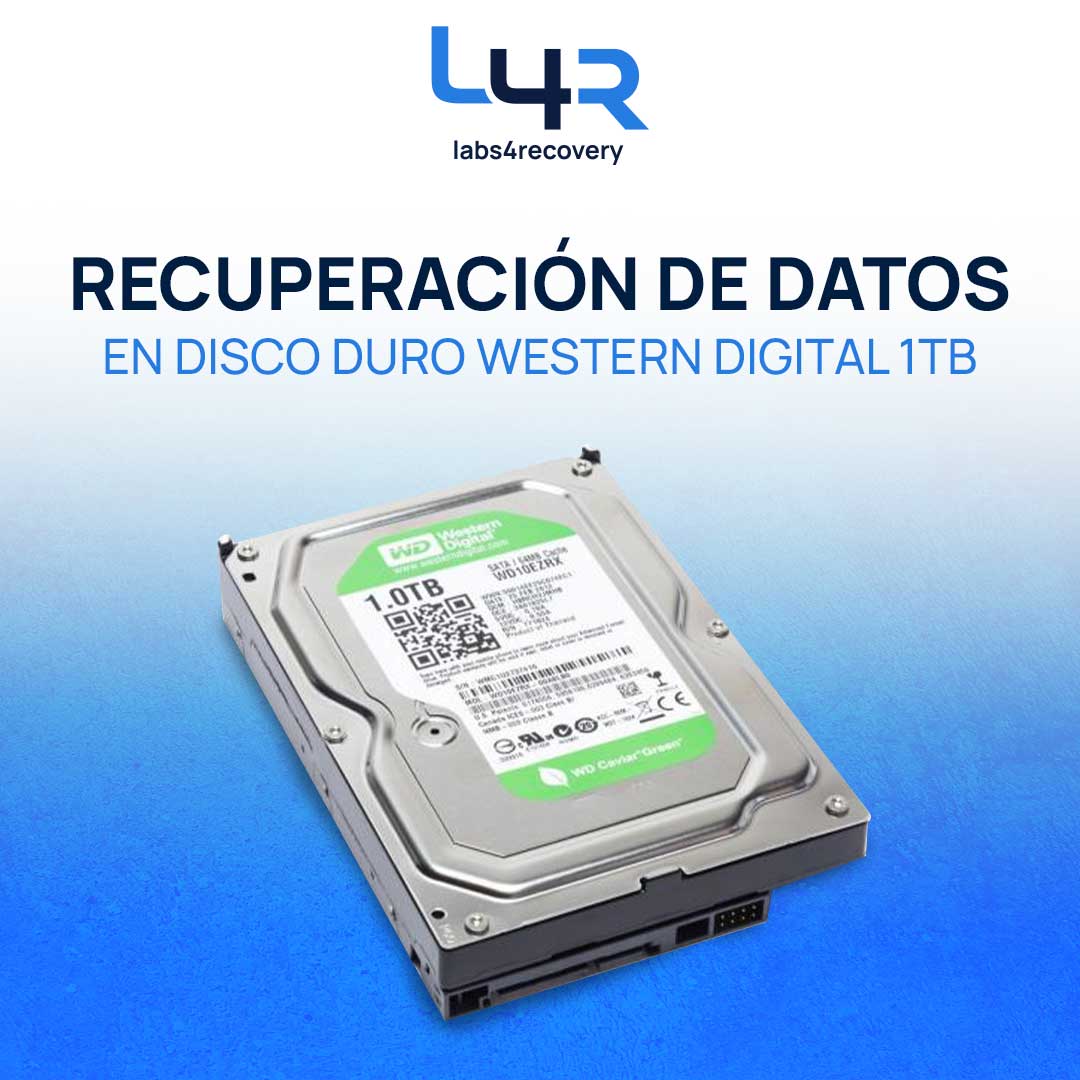 Recuperación de datos en Disco Duro Western Digital 1Tb