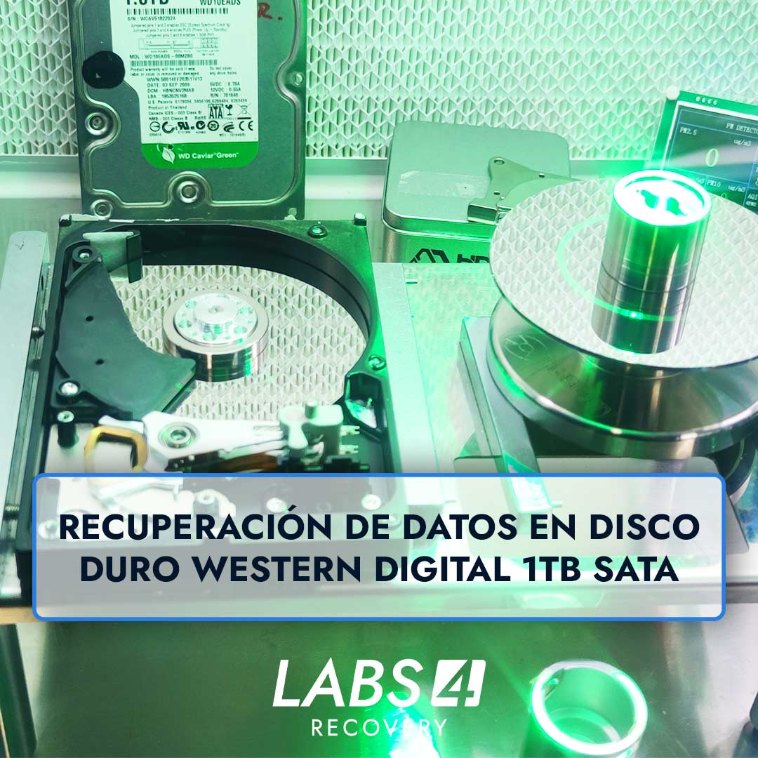 Recuperación de datos en Disco Duro Western Digital 1TB SATA WD10EADS