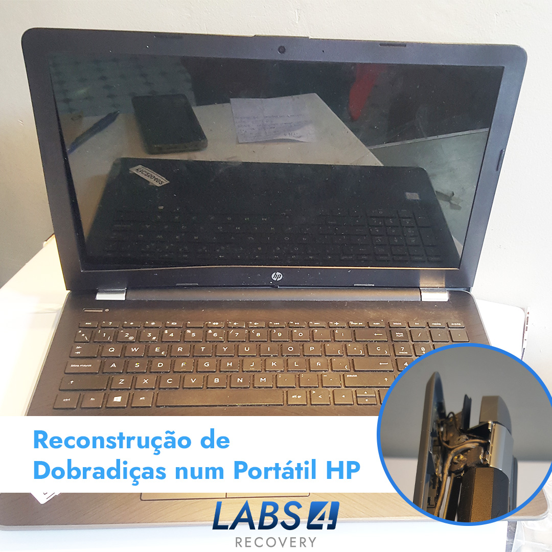 Reconstrução de Dobradiças num Portátil HP